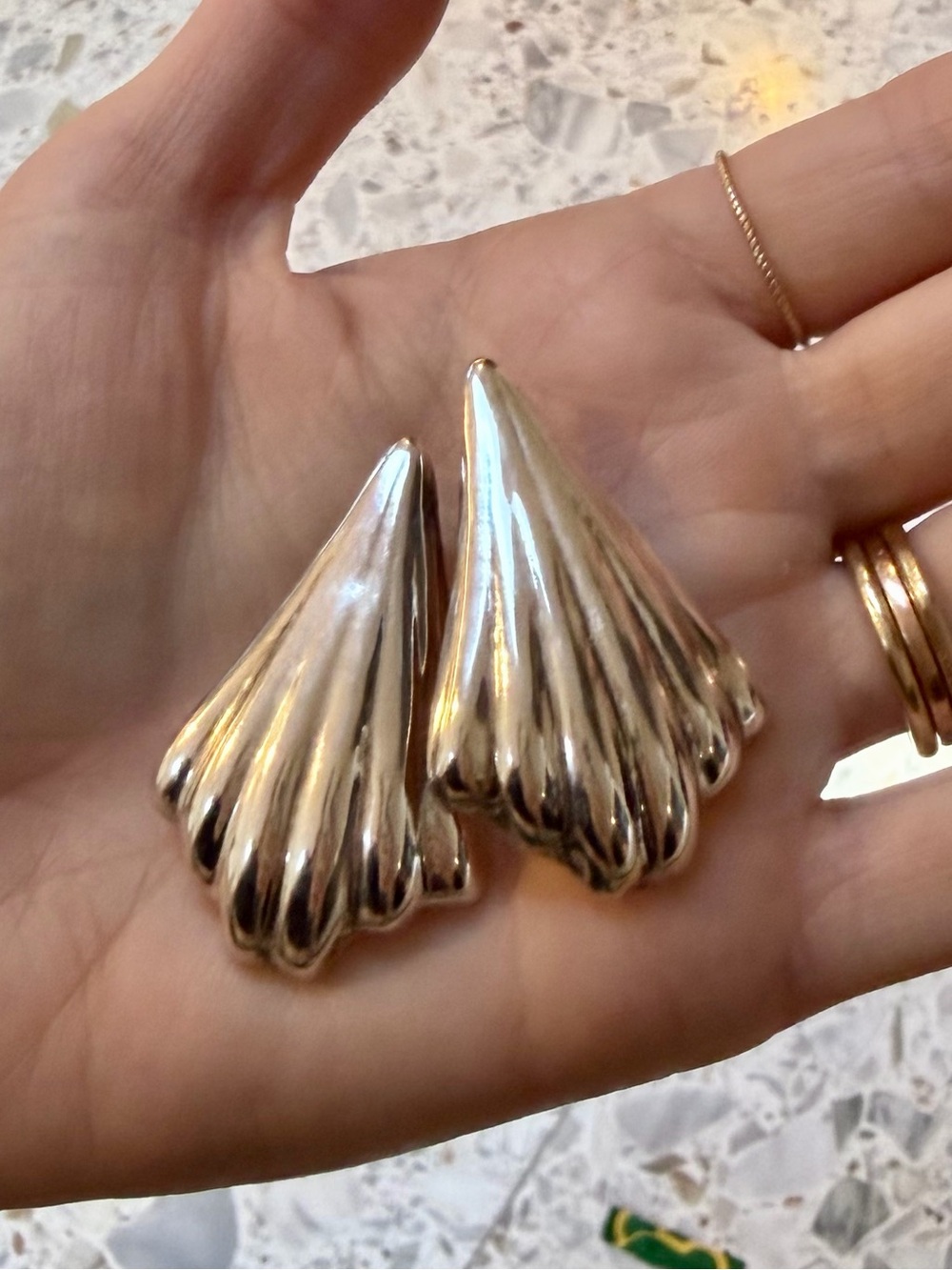 Sterling Silver Shell Drop Earrings